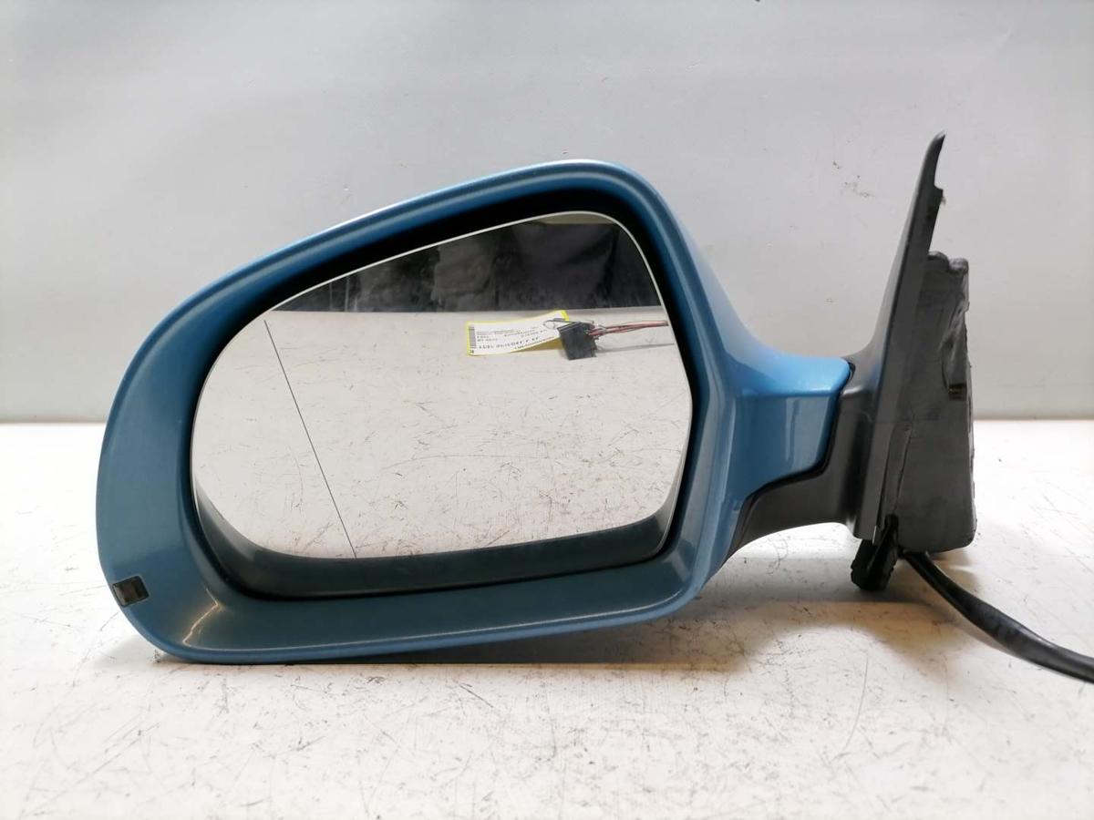 Audi A3 8P original Au&szlig;enspiegel links elektrisch verstellbar beheizt Facelift LX5T Eisvogelblau Bj.2010